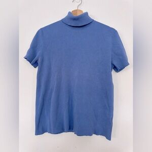 Lauren Ralph Lauren Short Sleeve Turtleneck 85% Silk
